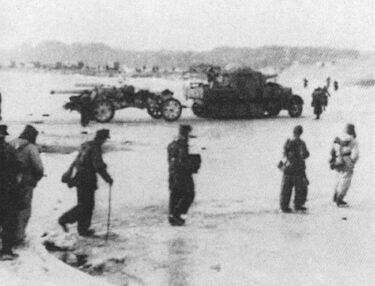 zdjęcie archiwalne forosowanie linii Pilicy w 1945 roku